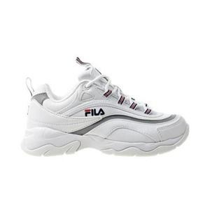 Fila Women's Ray White / Navy Metallic Silver Ankle-High Sneaker 11
